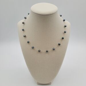 JCM 14K Gold Necklace PeacockPearls Floating Design 16"